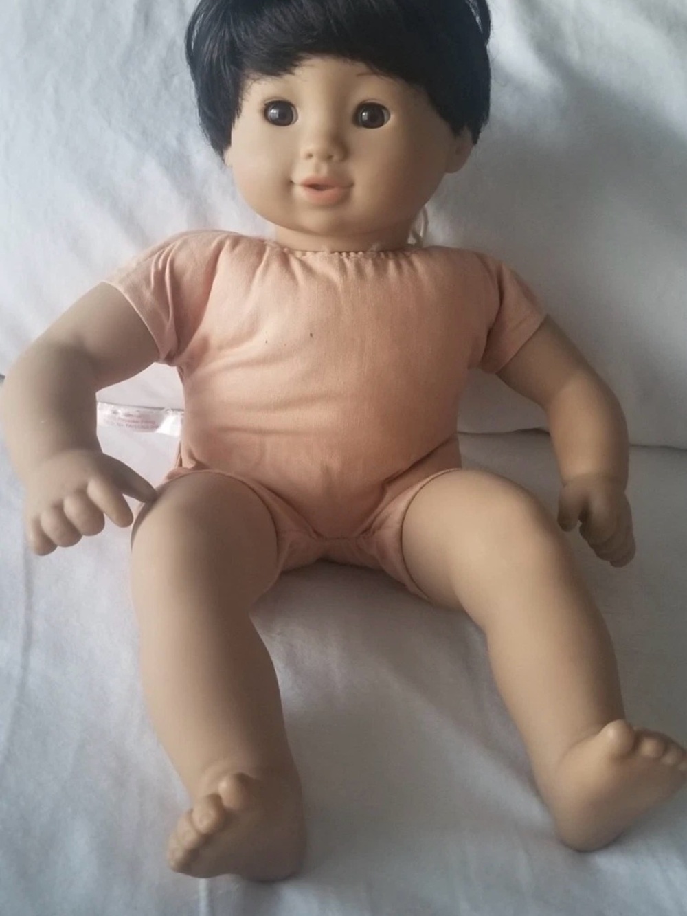 Bitty Baby Twin American Girl Doll 15" Asian Black Hair Boy With Hair